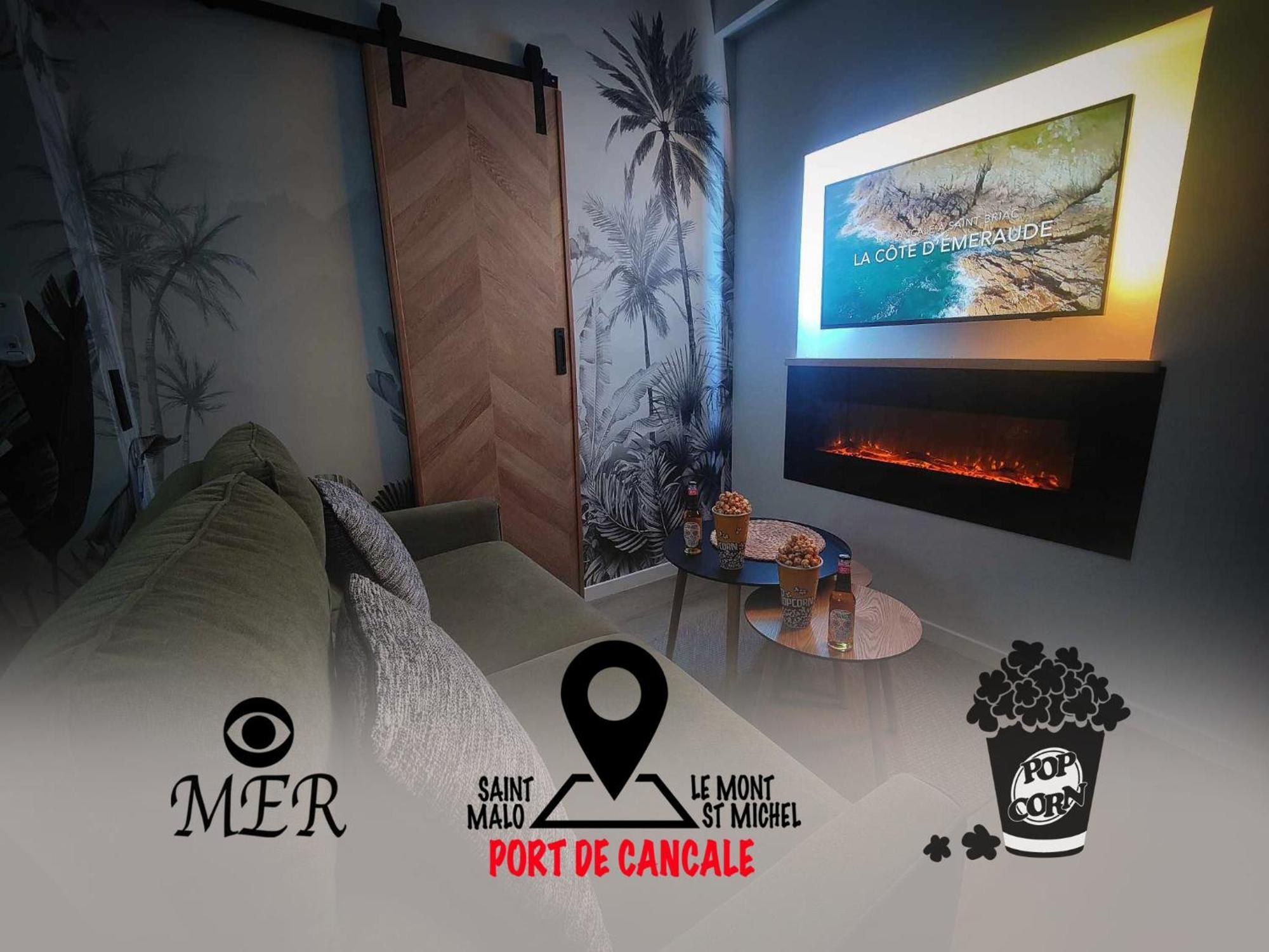 La Belle Mer By Mrodbnb - Appart Neuf - Vue Mer - 25M Plage & Resto - Cine - Cheminee - Popcorn Канкаль Экстерьер фото